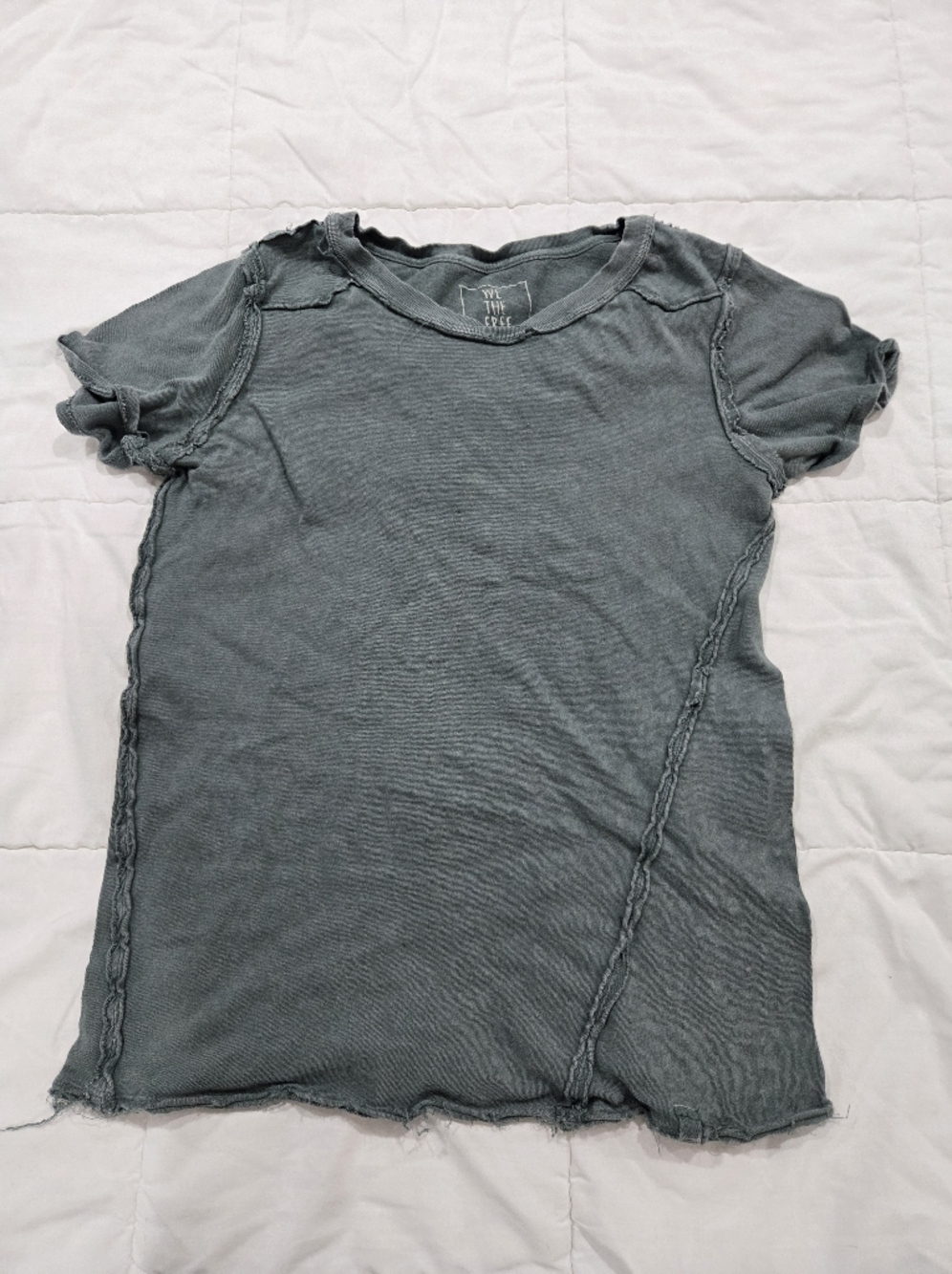 We The Free Washed Slate Green Crewneck Tee